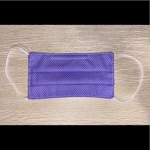 Purple polka dot print reusable face mask